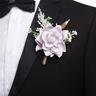 boutonniere da sposa maschile boutonniere bianca per sposo e testimoni accessori floreali decorazioni per abiti da ballo