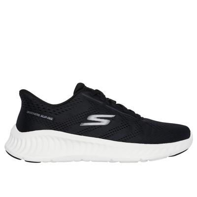 Skechers Women's Slip-ins: GO WALK Now - Khloe Sneaker | Size 5.0 | Black/White | Textile/Synthetic | Vegan | Machine Washable