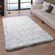 Fellteppich PACO HOME "Playa 960", weiß, B:120cm H:64mm L:170cm, Polyester, Teppiche, Fellteppich, Kunstfell, Flokati-Optik, Hochflor, weich und flauschig, Uni-Farben