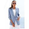 Jackenblazer LASCANA Gr. 40, blau Damen Blazer mit Tunnelzug innen zum Raffen, Damenblazer, sportlich-elegant