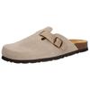 Hausschuh LICO "Clog Pedro", Gr. 44, grau, Leder, Schuhe