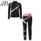 Set sportivo per bambina, felpa con cerniera a maniche lunghe e leggings, tute sportive per bambini per allenamento, pattinaggio, ginnastica