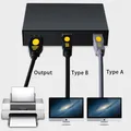 2 in 1 Out USB Print Sharer, 2 porte USB 2.0 Splitter adattatore per stampante dispositivo di condivisione Switch Box per PC Printer Computer K1KF