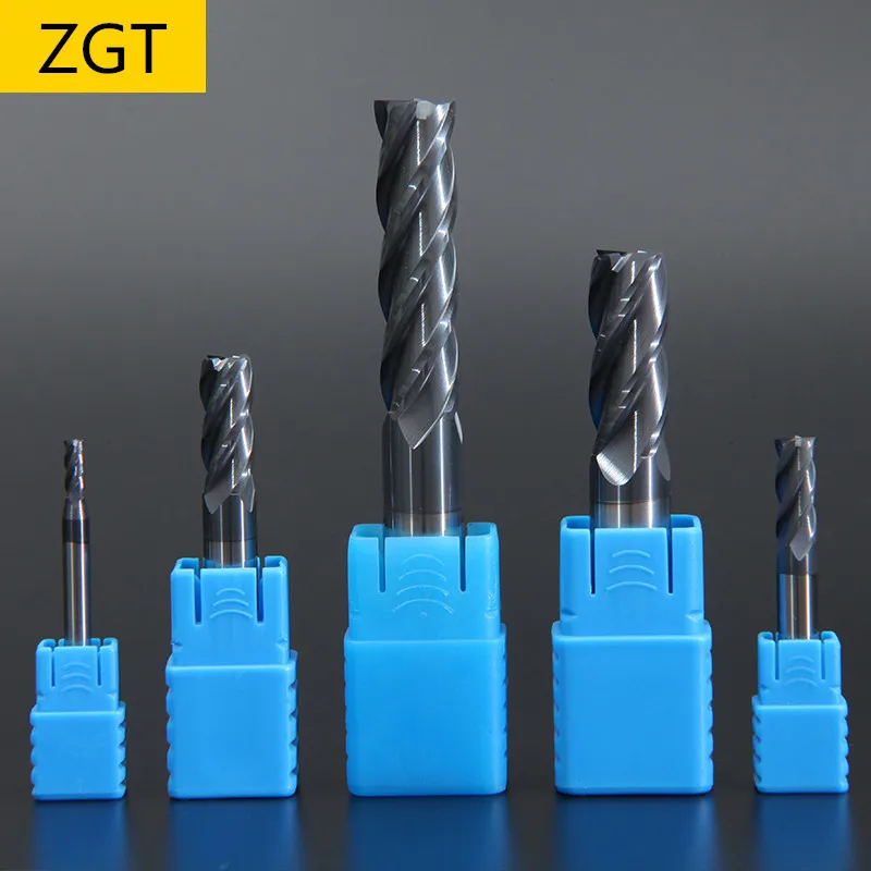 1PC Hohe Qualität Cnc Schaftfräser HRC50 4 Flöte Metall Cutter 1mm 2mm 3mm 4mm 6mm 8mm 10mm 12mm Legierung Hartmetall Fräser Schaftfräser Image