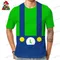 Moda Genitore-figlio Indossare T-shirt per bambini da uomo oversize Top 2024 Y2k Super Mario 110-6XL Streetwear Anime Abbigliamento uomo Uomo