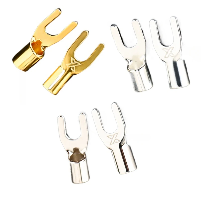 Hi-End Pure Silver LP Tonearm Kabel Lautsprecher u Stecker DIY Netz kabel Kern Draht Erdung kabel y Stecker Image