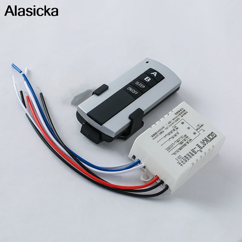 220v wireless 2 kanal on/off fernbedienung schalter empfänger sender für lampe licht elektrische ausrüstungen drop ship Image