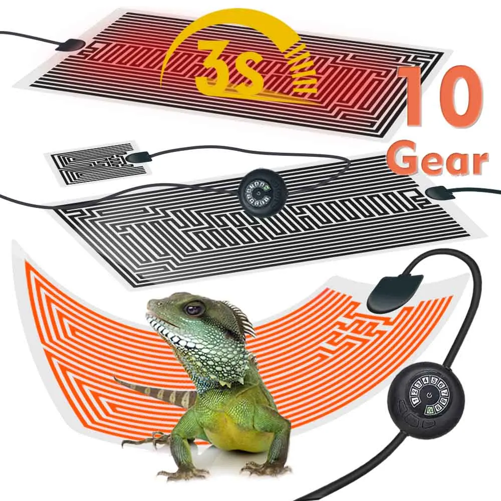 5-45w Pflanzen Heizkissen 10-Gang Reptilien wärmer Wärme matte mit einstellbarer Temperatur für Gewächshaus Indoor Garten Pflanzen Heizung Image