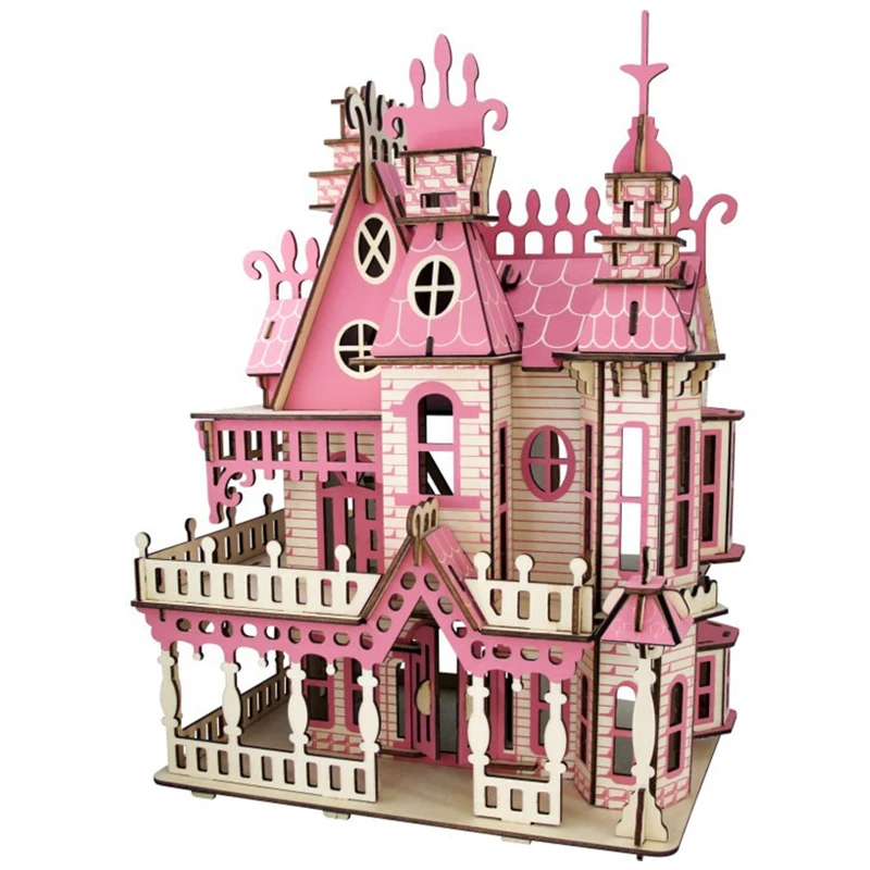 Fantasie Traum villa 3d Puzzle Holzpuppe nhaus Modell Kinder DIY montiert Holz Miniatur Puppenhaus Spielzeug für Kinder Mädchen Geschenk