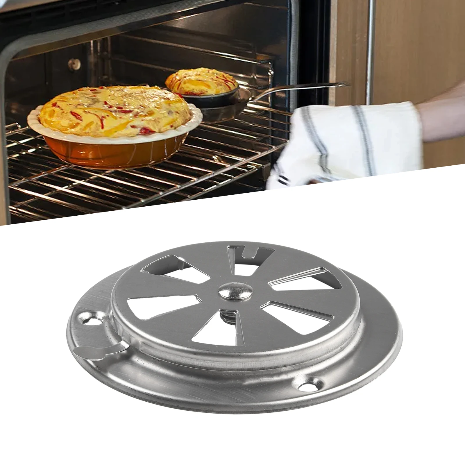 Entlüftungsgitter, runde Kanalisierung, Lüftungsgitter, Abdeckung, Ersatzteile, BBQ-Grill, Abluft, Herd, Entlüftungsdämpfer Image