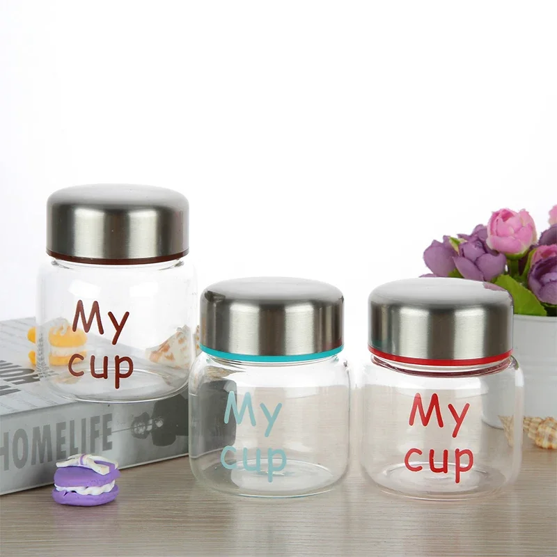 150ml Mini Glas Wasser flasche hoch temperatur beständige Boro silikat glas Wasser flasche für Kinder süße kleine Glasflasche Image