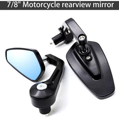 Motorradspiegel, 7/8 Zoll 22 mm, Motorrad-Rückspiegel, Lenkerende, blendfrei, Image