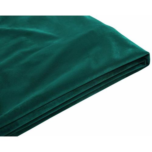 Abziehbarer Bezug Dunkelgrün für Bett fitou 160 x 200 cm Samtstoff Elegant