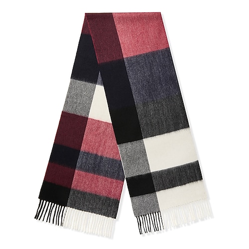 Herren Rechteckiger Schal Schule Weihnachten Outdoor Rosa Rote Schal Image