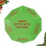 Santa Swap Gift Exchange Dice,2025 New Gift Exchange Dice, Exchange Dice Game,Christmas Group Party Game,12 Different Sides 3 3 3in Pu Material Gift Exchange Dice Game