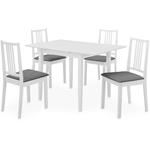 Mobilier de salle à manger 5 pcs mdf Blanc