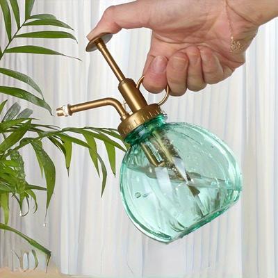 TEMU Vintage-inspired Plastic Pumpkin Shaped Gardening Watering Can, Universal Holiday Plant Care Sprayer With Adjustable Nozzle, 1pc Succulent Watering Pot For Indoor And Outdoor Use Image