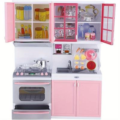 TEMU Kitchen Playing House, Mini Kitchen Playset Pretend Kitchen Funny Set Role Play For Christmas Gifts