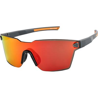 Zenni Round Sunglasses Black With Flame Mirror Plastic Frame