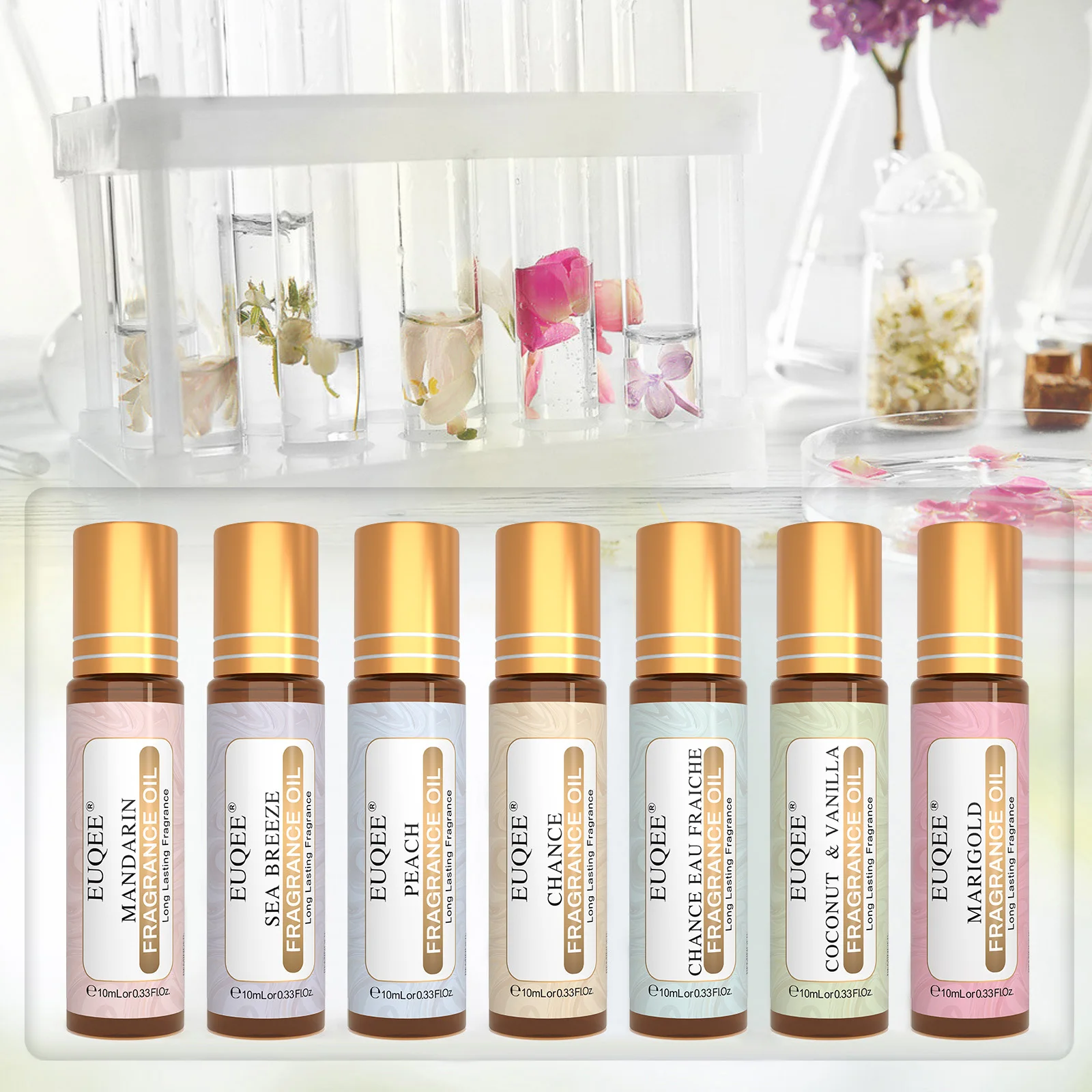 EUQEE 10 ml Angel Coconut Vanilla Good Girl Roller Duftöle für Frauen, einfach zu tragen, langlebiger Aromatherapie-Körperduft Image