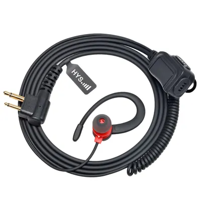 G-förmiges 2-poliges Walkie-Talkies-Ohrhörer-Headset, PTT-Mikrofon-Überwachungs-Headset für Motorola CP040, CP200, XTN446 tragbares 2-Wege-Radio