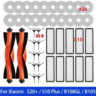 Kompatibel Für Xiaomi Roboter Vakuum S20 + / S10 Plus / B108GL / B105 / B108CN B113CN Teile Zubehör Filter Wichtigsten Seite Pinsel Mopp Image