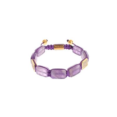 CZ Amethyst 18K Gold Armband