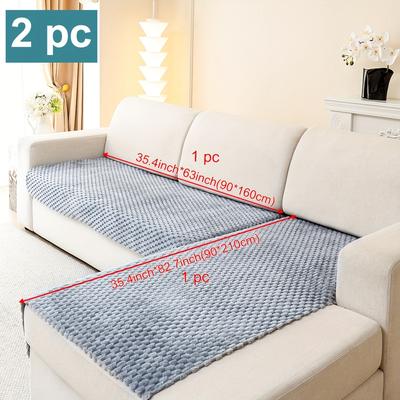 TEMU 2- T-cushion Sofa Covers - Flannel, Pet-, Furniture For Sectional Sofas, Sofa Slipcovers For , & Decor - Washable Image