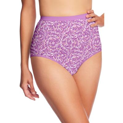 Plus Size Women's Cotton Incontinence Brief 2-Pack by Comfort Choice in Floral Swirl Pack (Size 11)