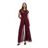 Overall VERA MONT "Vera Mont Jumpsuit kurzarm", Damen, Gr. 50, Normalgrößen, rot (deep wine), Obermaterial: 95% Polyester, 5% Elasthan. Besatz: 100% Polyester. Futter: 100% Polyester., elegant, ausgestellt, Rundhals, Halbarm, Overalls, Design,...