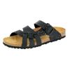 Pantolette LICO "Pantolette Bioline Gleam", Gr. 42, schwarz, Synthetik, Schuhe