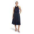 Cocktailkleid VERA MONT "Vera Mont Damen Cocktailkleid mit Stehkragen", Damen, Gr. 46, Normalgrößen, blau (night sky), Satin, Obermaterial: 98% Polyester, 2% Elasthan. Futter: 100% Polyester., festlich, figurumspielend kurz, amerikanischer...