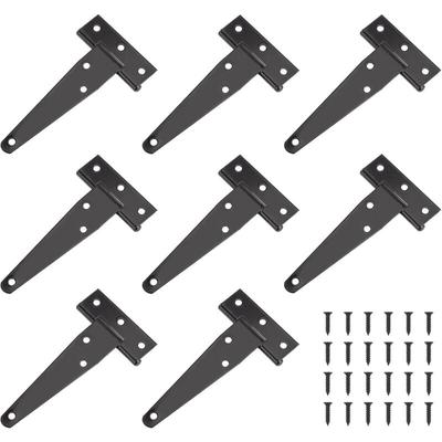 Jusch - Schweres Türscharnier, 4-Zoll-Türscharnier, schwarzes T-Scharnier, Image