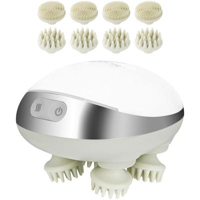 Elektrisches Kopfhautmassagegerät mit Wärme,wiederaufladbares beheiztes Kopfmassagegerät,IPX7