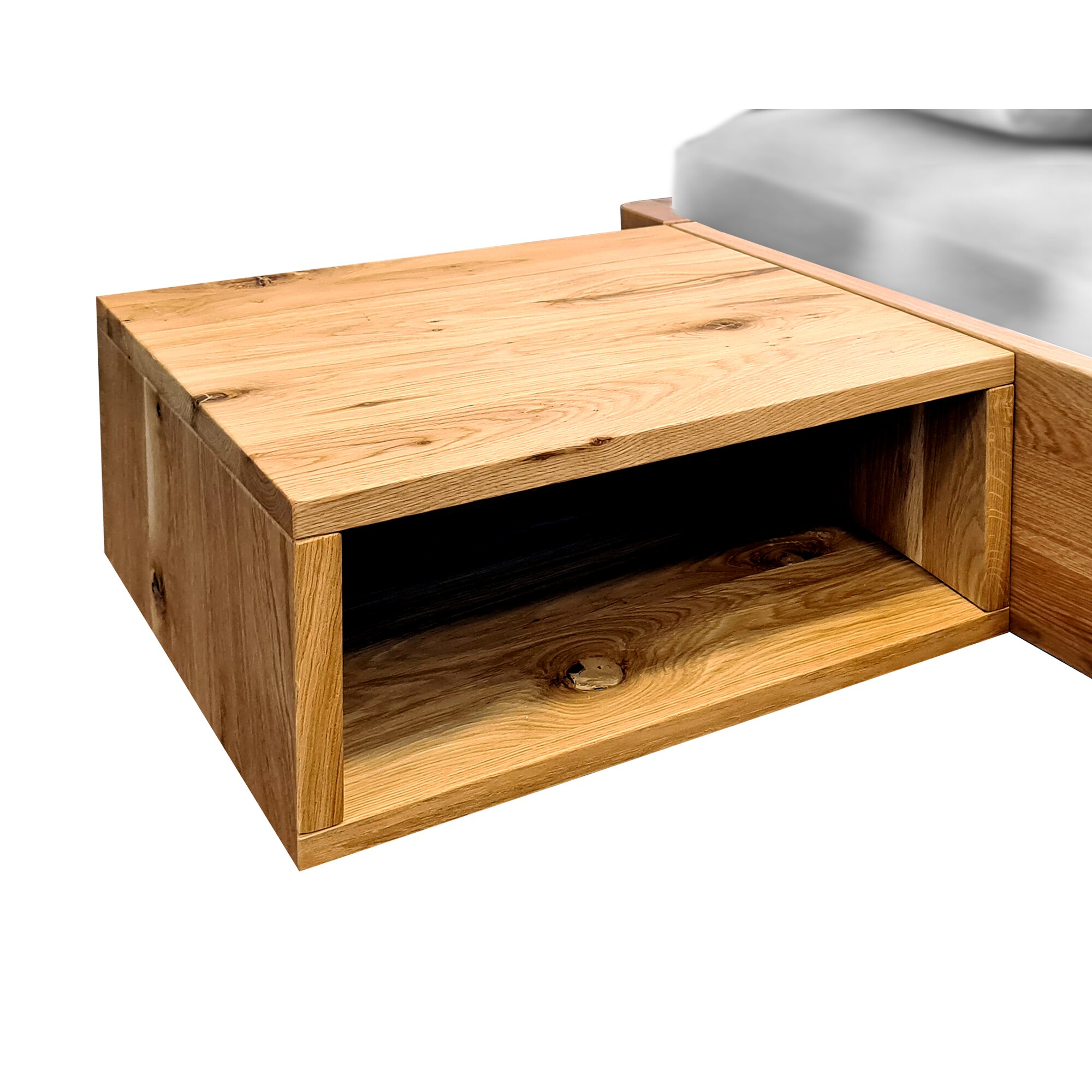 BlackWood »Buona Vita« Massivholz Nachttisch I ohne Schublade / Wildeiche rustic