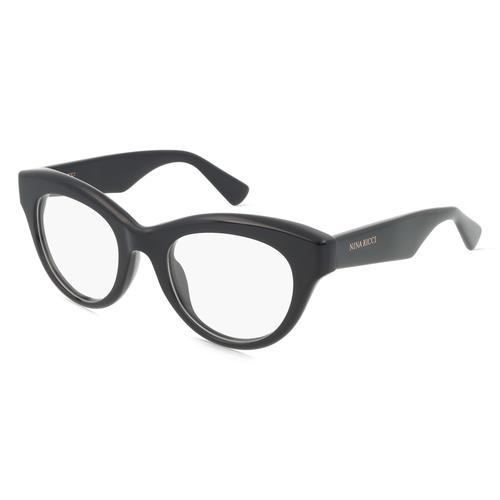 Nina Ricci VNR381 Damen-Brille inkl. Gläser Vollrand Butterfly Acetat-Gestell 49mm/20mm/140mm, schwarz