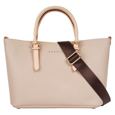 Shopper BUGATTI "ELLA", Damen, Gr. B/H/T: 38cm x 23cm x 10cm onesize, beige, Polyurethan (PU), unifarben, Taschen Image