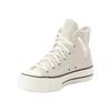 Sneaker CONVERSE "CHUCK TAYLOR ALL STAR LINED PLATFORM", Gr. 42, grau (egret, schwarz, egret), Textil, sportlich, Schuhe