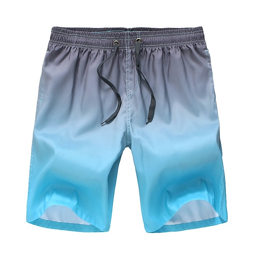 Herren Boardshorts Badeshorts Badehose Farbverlauf Kordelzug Mit Taschen Schnelltrocknend Leicht Boardshorts Badeanzug Surfen Strand Wassersport Sommer Image