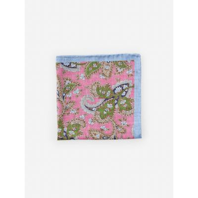 J.McLaughlin Men's Silk Pocket Square in Floral Green