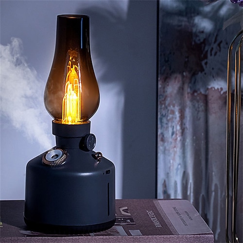 Lampe Luftbefeuchter Ambientelampe Stumm Retro Luftbefeuchter USB Kleiner Duftdiffusor mit Licht für Home Office Image