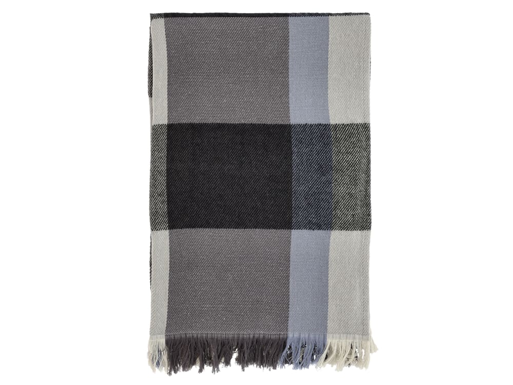 Plaid en coton 170 x 130 cm gris