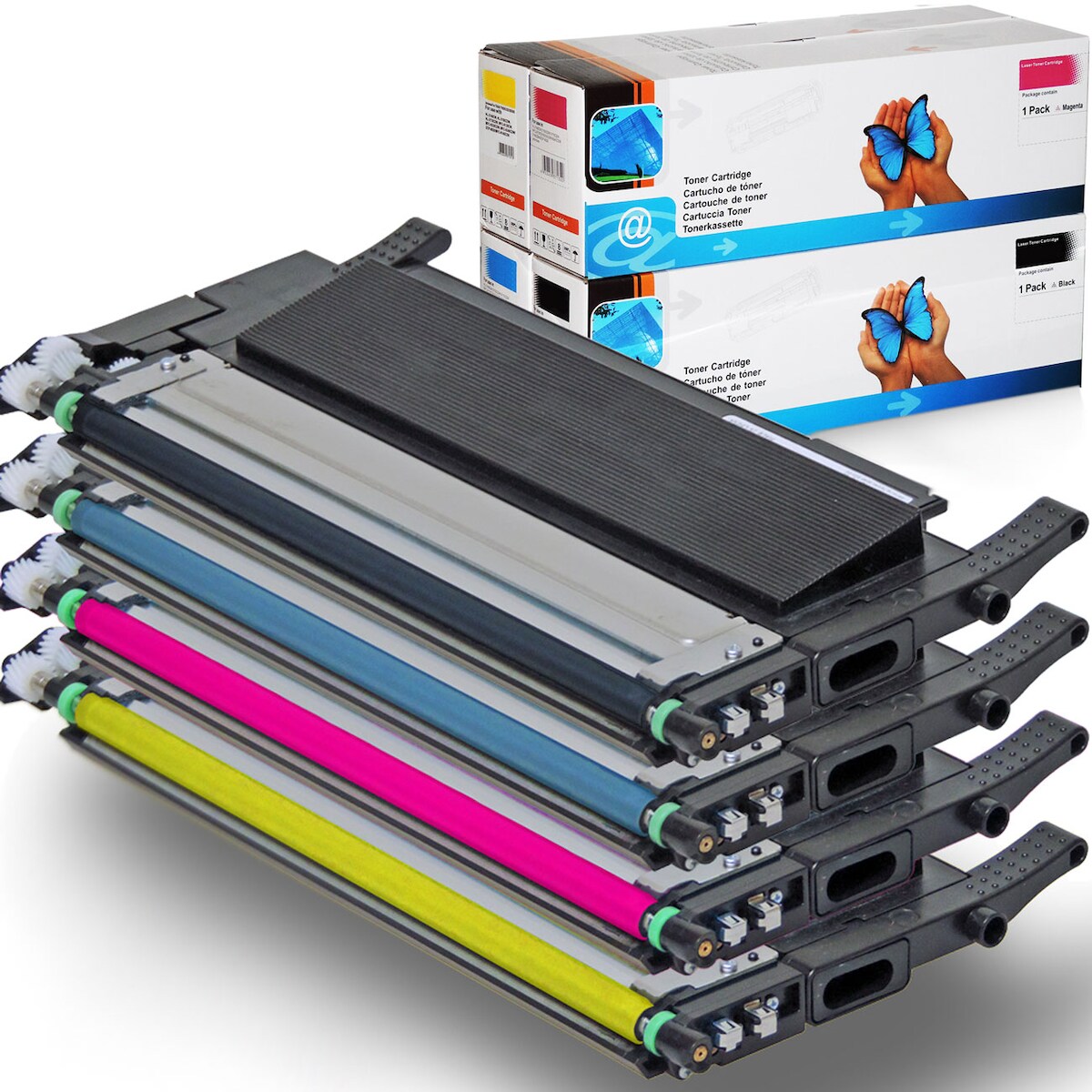 D&C Toner-Set für Samsung CLX-3300 - 4 Farben CMYK - kompatibel zu CLT-P406C Image