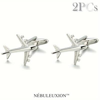 TEMU 2pcs Jet Shaped Cufflinks, Cufflinks, For ///