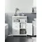 VASAGLE Mobile portaoggetti da bagno, 3 cassetti, indipendente, ripiano regolabile, 30 x 60 x 80 cm, bianco nuvola