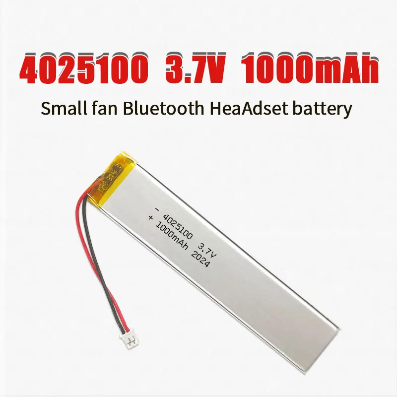 4025100 Batterie 1000 mAh 3,7 V Li-Polymer-Lithium-Batterien für Bluetooth-Voice-Recorder EBook Smart Furniture Schrankleuchte LED Image