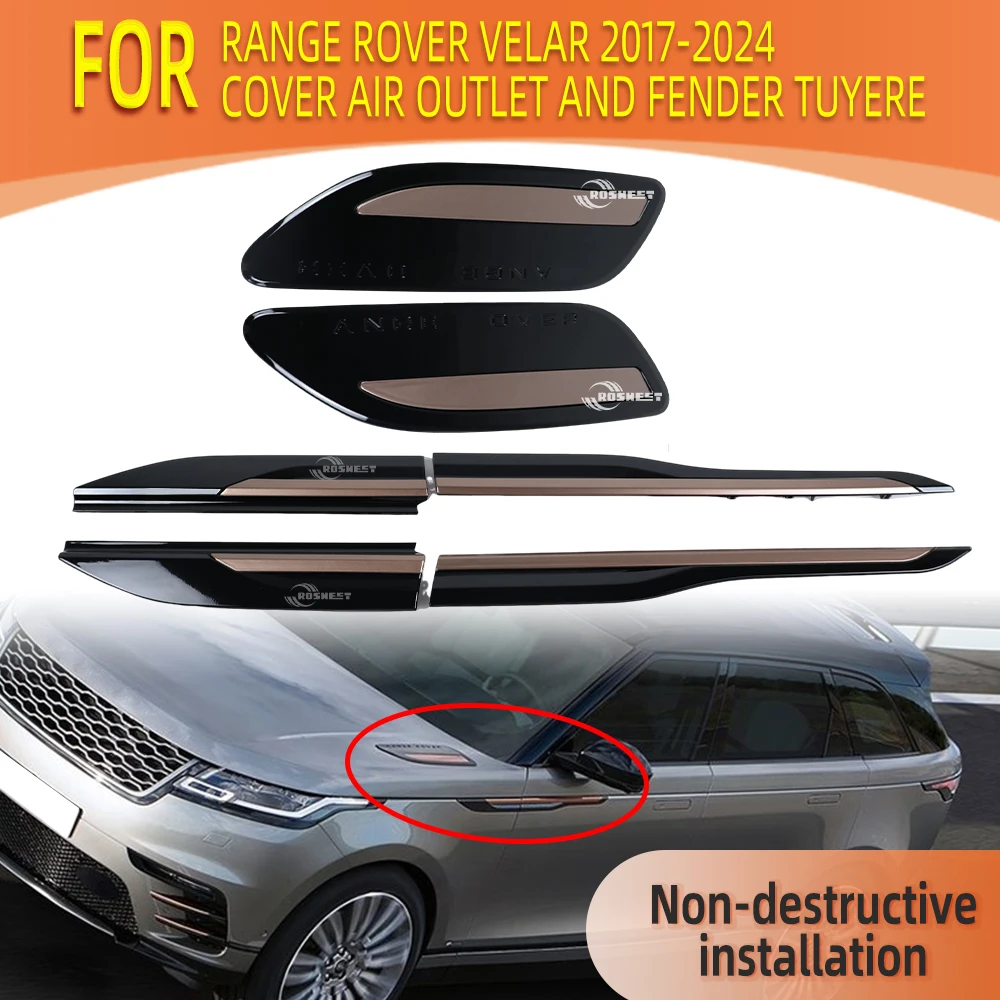 ABS Car Hood Air Vent Outlet Wing per Land Rover Range Rover Velar L560 2017-2024 Air Flow Vent Fender accessori Auto