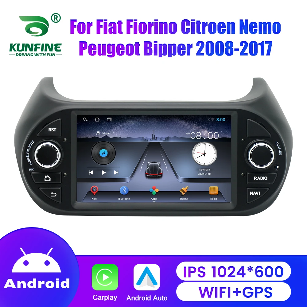 7 "2Din Android Auto Radio Stereo GPS Carplay Multimedia Video Auto Radio Für Fiat Fiorino Qubo Citroen Nemo peugeot Bipper 08-17 Image