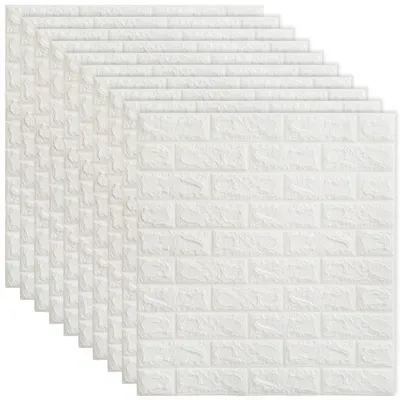 10 Stücke 3D Wandaufkleber Selbstklebende Tapete Retro Schaum Ziegel Wandpaneele Aufkleber DIY Wandpapier Wandtattoo Wohnkultur Image