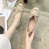 Schuhe für Frau 2024 rote Mokassins Damen Sommerschuhe flache Wohnungen Square Toe Low Heel elegante
